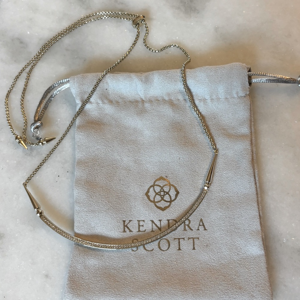 Kendra Scott “Scottie” Yellow Gold & CZ Adjustable Choker